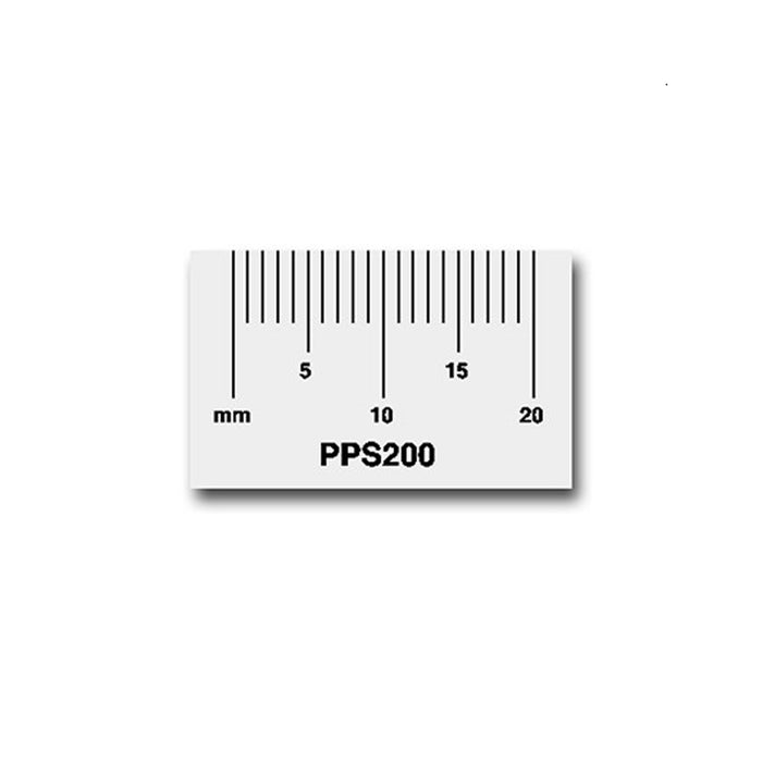 Selbstklebende Etiketten mit Masstab 20mm (PPS 200), 150 Kleber pro Rolle